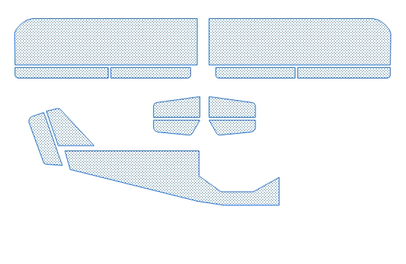 Sail set for RANS S-6ES drawing CAD